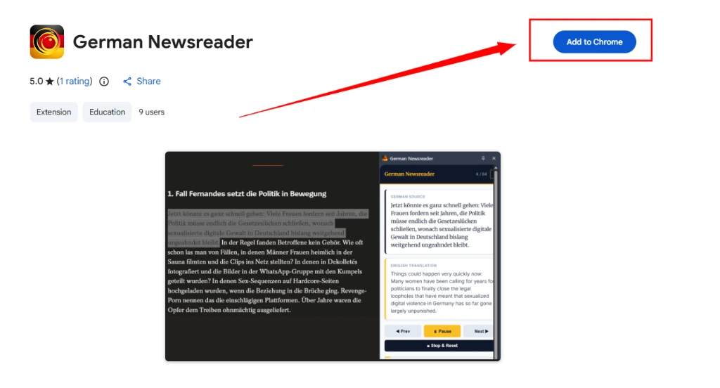 Chrome Web Store Add to Chrome button
